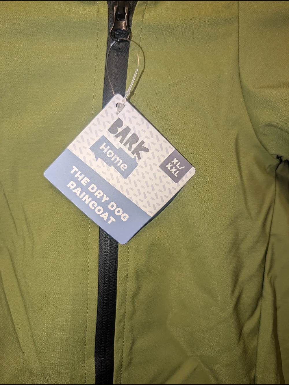 XL / XXL Green Dog The Dry Dog Raincoat with Hood - Brand: BARK